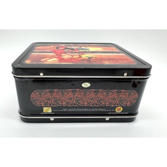 2001 Marvel Dynamic Forces Elektra Metal Lunch Box Artist Greg Horn - Picture 5 of 9